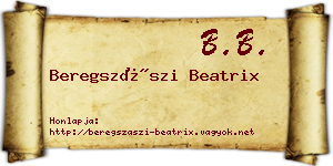 Beregszászi Beatrix névjegykártya