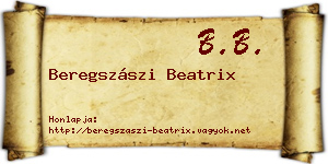 Beregszászi Beatrix névjegykártya