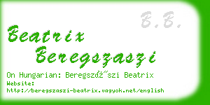 beatrix beregszaszi business card